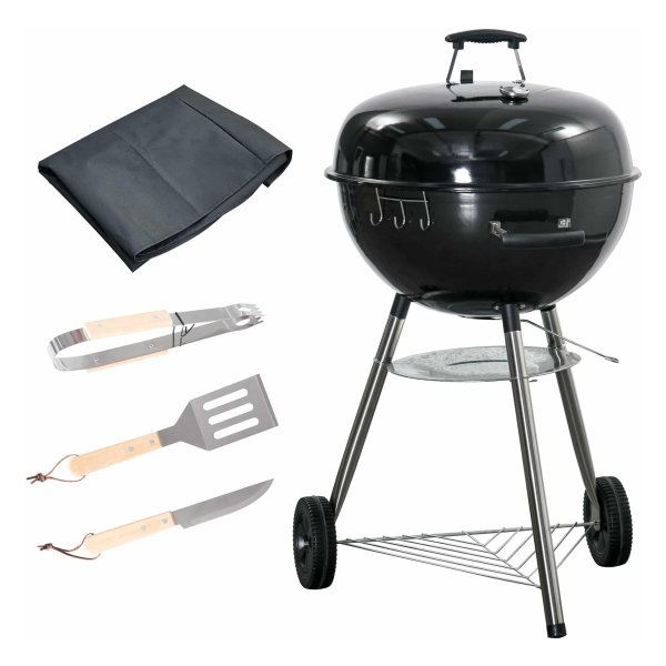 Grillmeter – BBQMaster - Thermometer - Draagbaar - Zwart