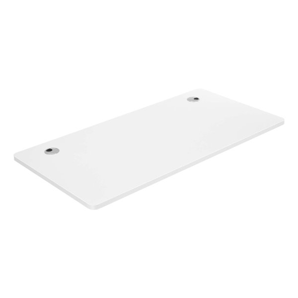 Tafelblad voor elektrisch bureau, bureaublad met gladde randen, melamine coating, MDF, wit