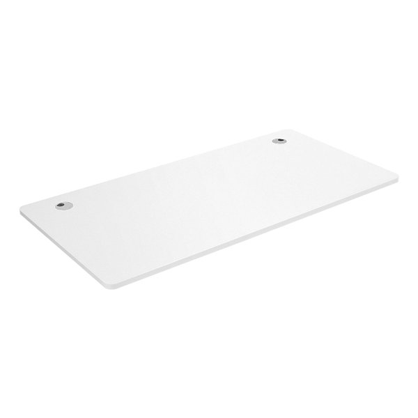 Bureaublad voor elektrisch bureau, bureaublad met gladde randen, melamine coating, MDF, wit