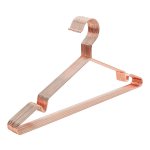 Kleedinghangers, set van 10, Stijlvol Verchroomd, Roestbestendig, Ruimtebesparende hangers, 42 cm lang, Metaal, Roségoud