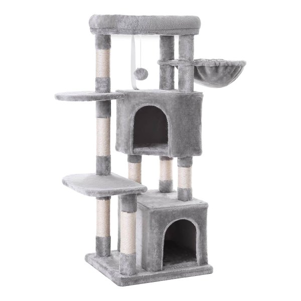 Kattenboom, stevige kattenboom, 120 cm, lichtgrijs