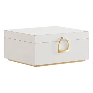 Sieradendoos, 2 laags sieradendoosje, sieradenorganizer met handvat, afneembaar sieradenlade, sieradenopslag, zwevend effect, cadeau idee, wit