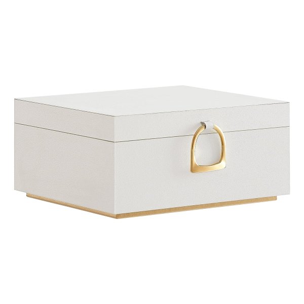 Sieradendoos, 2 laags sieradendoosje, sieradenorganizer met handvat, afneembaar sieradenlade, sieradenopslag, zwevend effect, cadeau idee, wit