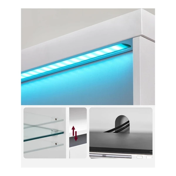 PADMA HOUSE Tv-kast, televisietafel, tv-kast 140 cm, lowboard voor tv's