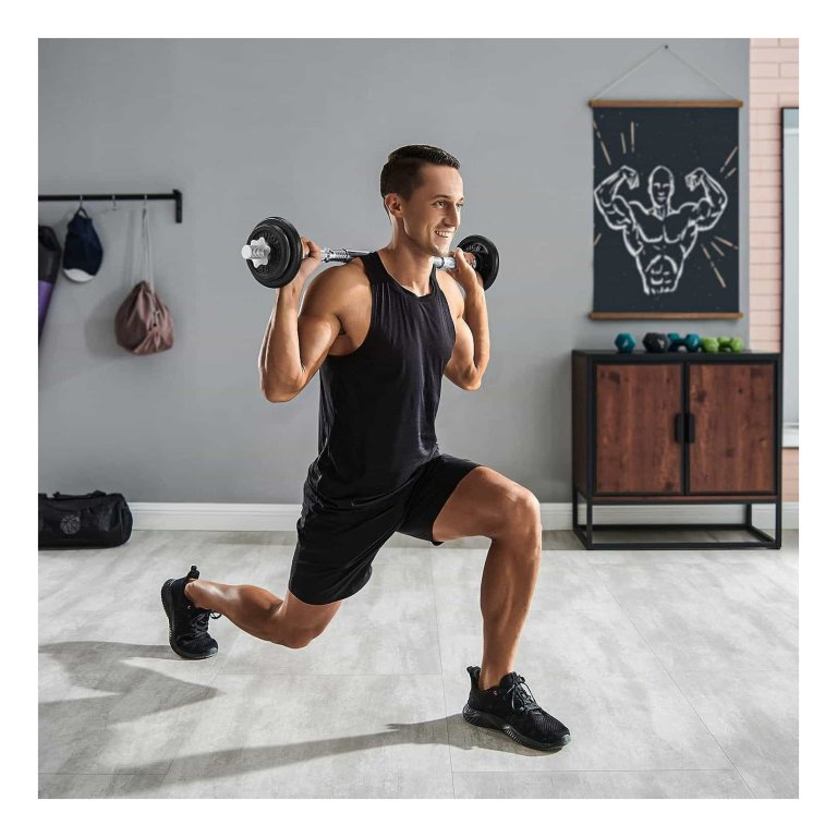 Gietijzeren Verstelbare Halterset, Fitnesstraining, Gewichtheffen