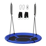 Schotelboom schommel, 40 inch, 700 lb belasting, inclusief ophangset, blauw en zwart