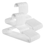 Hanger Kids, 30 stuks, hoogwaardige kunststof met verzonken, inkepingen met versterkte uiteinden, antislip, wit