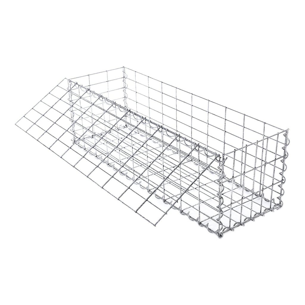 Gabion steendraad, 4 mm maaswijdte, verzinkt, grijs en zilver