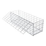 Gabion steendraad, 4 mm maaswijdte, verzinkt, grijs en zilver
