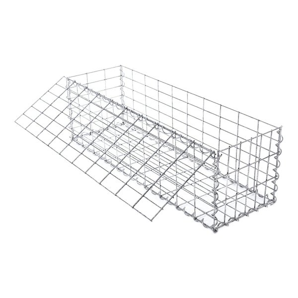 Gabion steendraad, 4 mm maaswijdte, verzinkt, grijs en zilver