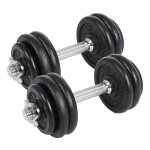 Halterset, dumbbells Gietijzeren Verstelbaar, set van 2, 20 kg/30 kg/40 kg/50 kg/60 kg, halters, voor mannen Dames Workout Gym Training, Gewichtheffen, voor Home Gym