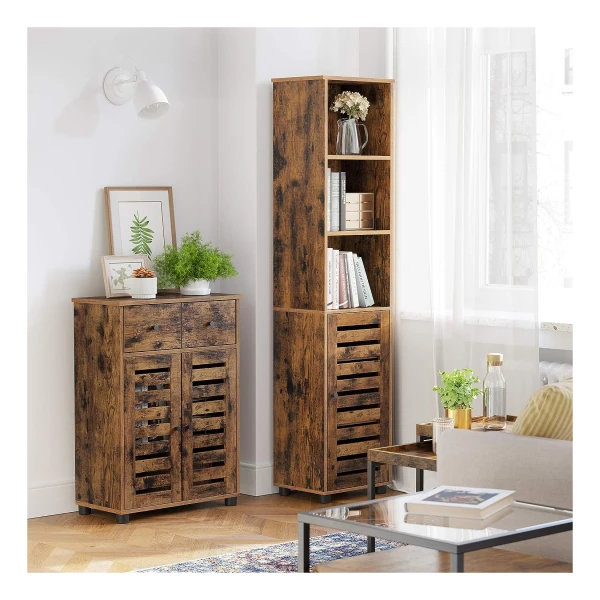 Glanzend Dressoir Met 3 Deuren LED's 1 Lade - 140 X 40 X 60 Cm Verstelbare Planken Mdf Wit