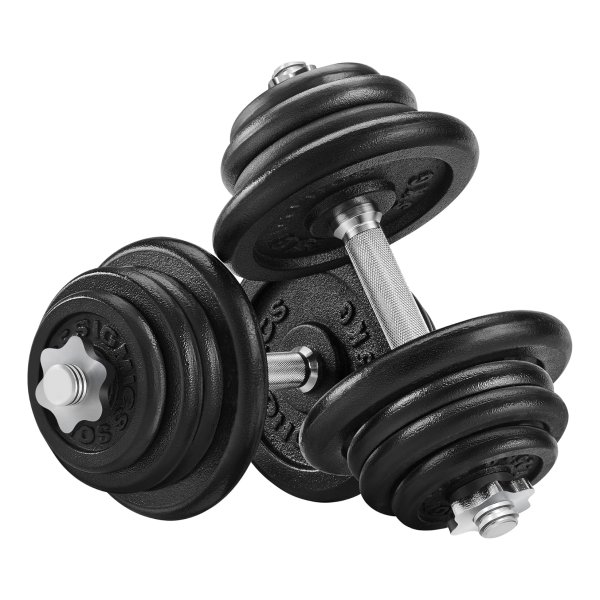 Halterset, dumbbells Gietijzeren Verstelbaar, set van 2, 20 kg/30 kg/40 kg/50 kg/60 kg, halters, voor mannen Dames Workout Gym Training, Gewichtheffen, voor Home Gym