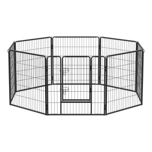 Puppy ren, buitenverblijf voor hond, zwart