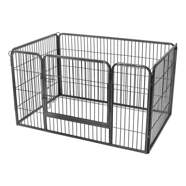 Puppyrun, puppyhekje, buitenverblijf, box voor honden, grijs