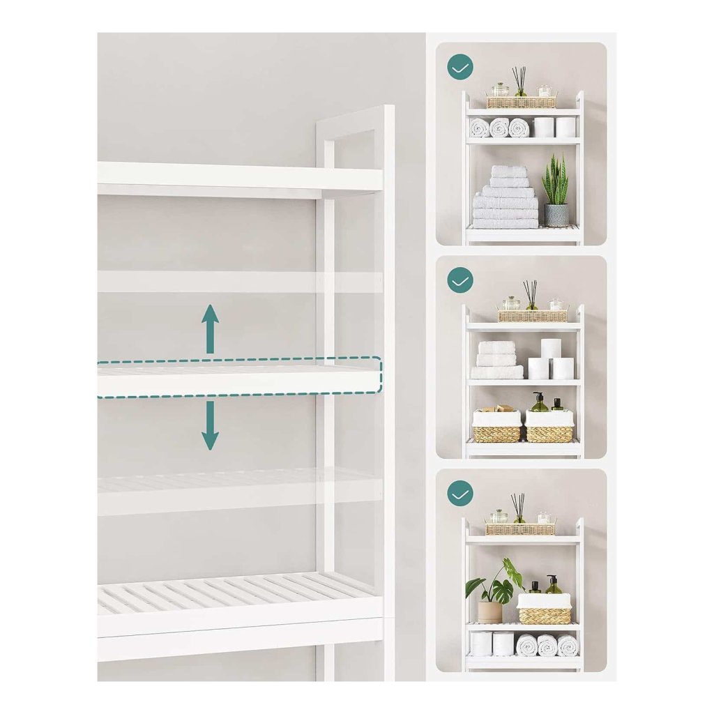 5Five Doucherekje/badkamerrekje/trolley -zwart - 40 x 30 x 87 cm bestellen