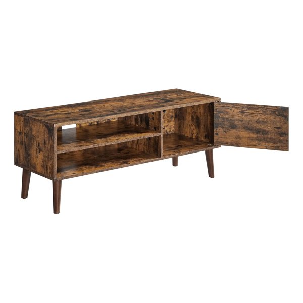 TV standaard, tv meubel, TV kast, voor tv's tot 55 inch, tv console, vintage bruin