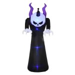 Opblaasbaar Spook - Halloween Huisdecoratie - Met Vlam-effect - Blauw
