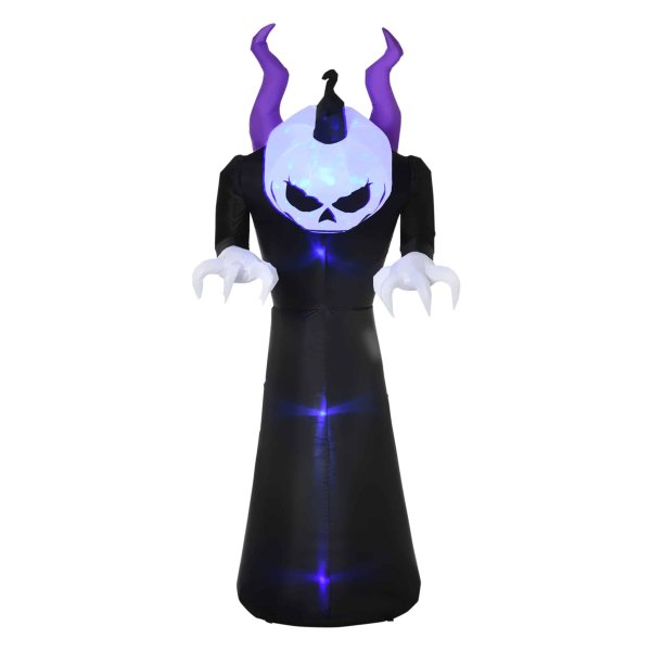 Opblaasbaar Spook - Halloween Huisdecoratie - Met Vlam-effect - Blauw