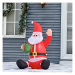 Kerstman – LED - Zelfopblaasbaar - Rood