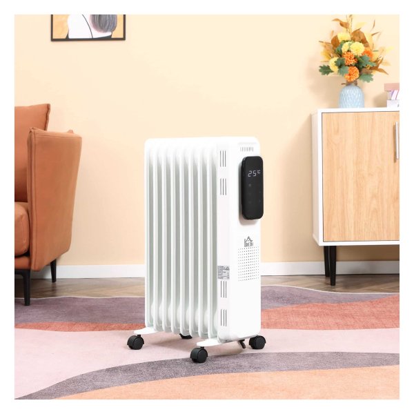 Elektrische Radiator - Verplaatsbaar - 2180W - Wit