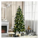 Kerstboom - Zaza Home - Natuurlijk ogend - Met LED-lichtjes - Groen