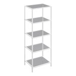 Rek met 5 planken, badkamerrek, gehard glas