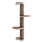 Krabpaal voor katten, wandmontage, kattenmeubel, kattenboom met dikke stam, 101 cm