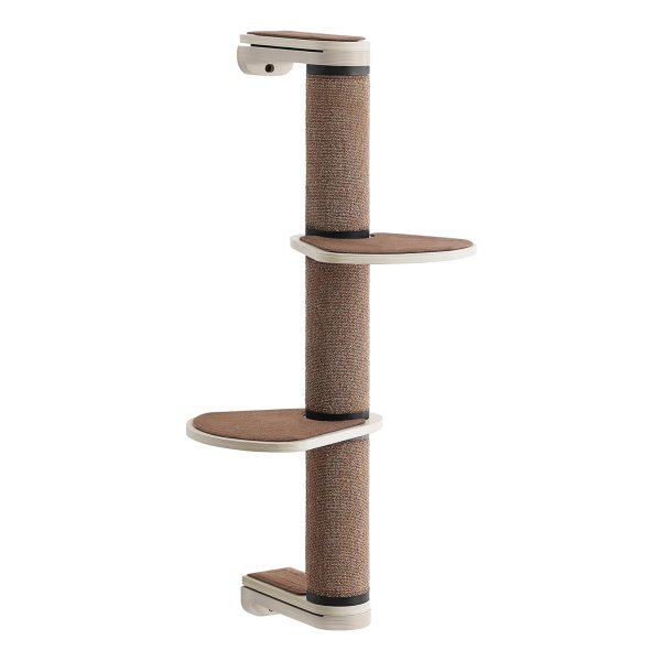 Krabpaal voor katten, wandmontage, kattenmeubel, kattenboom met dikke stam, 101 cm