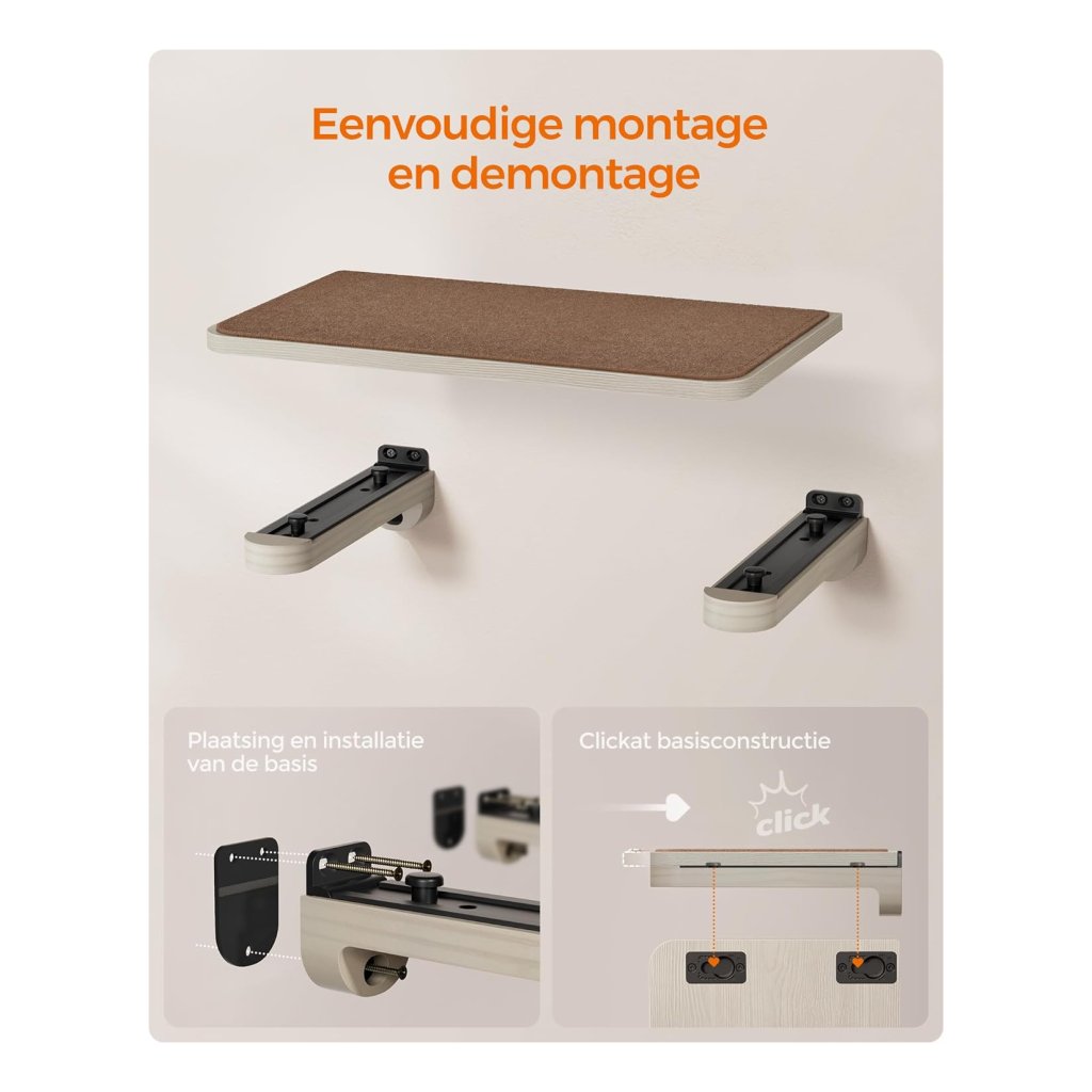 Kattenboom voor aan de muur, klimwand voor katten, 3 houten kattenbed en trap, 10-traps brug, maximale belasting: 20 kg (ontwerp, 160 x 23 x 20 cm Kattenboom voor aan de muur, klimwand voor katten, 3 houten kattenbed en trap, 10-traps brug, maximale belasting: 20 kg (ontwerp, 160 x 23 x 20 cm