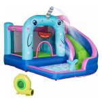 Springkasteel - Happy Jump - Waterspeelcentrum - Waterglijbaan - Blauw