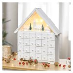 Adventskalender - Zaza Home - 24 lades - LED-verlichting - Wit