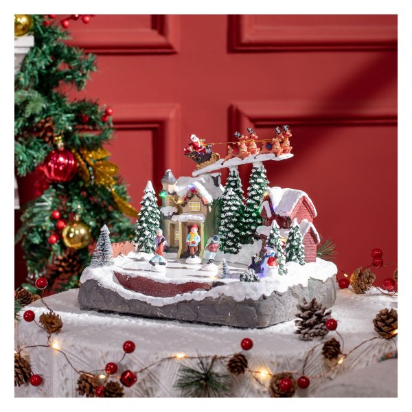 Kerstlandschap – Zaza Home - LED verlichting – Beweegbaar - wit
