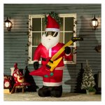 Kerstman - Opblaasbaar - Elektrische gitaar - Rood