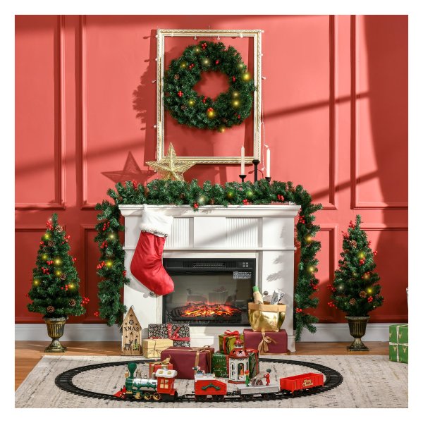 Kerstversiering - FestiveDecor - LED-verlichting - Compleet - Groen