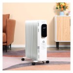 Elektrische Radiator - Mobiele – Oliegevuld - 11 Verwarmingspanelen - Wit
