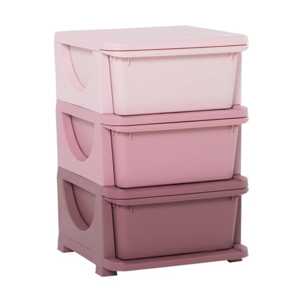 Kindermeubel - ZAZA Home - Opbergkist met lades - Speelgoedopbergbox - Roze