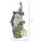 HOMCOM Kerstmanfiguur, Beweeglijk Met Geluidssensor, Lachen En Muziek 140 Cm Rood~1pthohs2po000