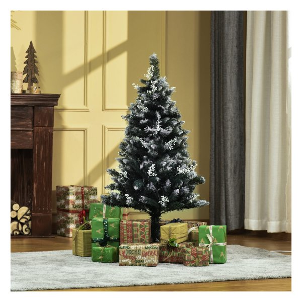 Kerstboom - Sneeuwgedompeld design - Vlamvertragend - Donkergroen