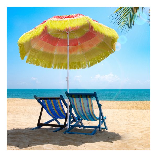 Strandscherm - Hawaiiaanse Kirm - Opvouwbaar - Kleurrijk