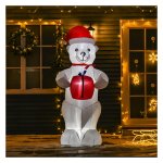 Kerstdecoratie - Opblaasbare ijsbeer - Lichtgevend - Feestelijk
