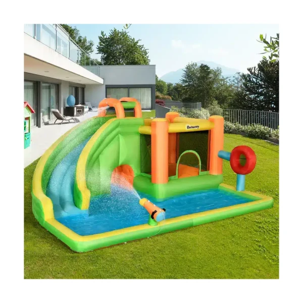 Zaza Home Springkasteel Met Glijbaan Springkasteel Met Blower Waterpark