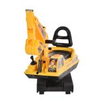 ZAZA Home duwauto kinderen duwer baby kindergraafmachine kinderauto met de graafmachine zwart + geel, 20 x 15 x 9 cm