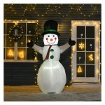 Sneeuwpop - - Opblaasbaar - Feestelijk - Wit
