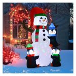 Opblaasbaar - LED-verlichting - Sneeuwpop