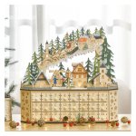 Adventskalenderbox - Luxe kerstdecoratie - Met LED-verlichting - 24 lades - Zilver
