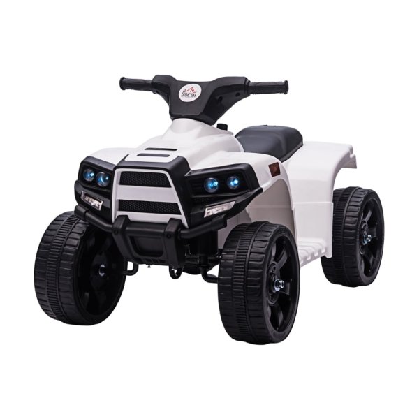 Elektrische Powerquad - ZAZA Home - Motorfiets met koplampen - Stevig PP staal - Zwart/wit