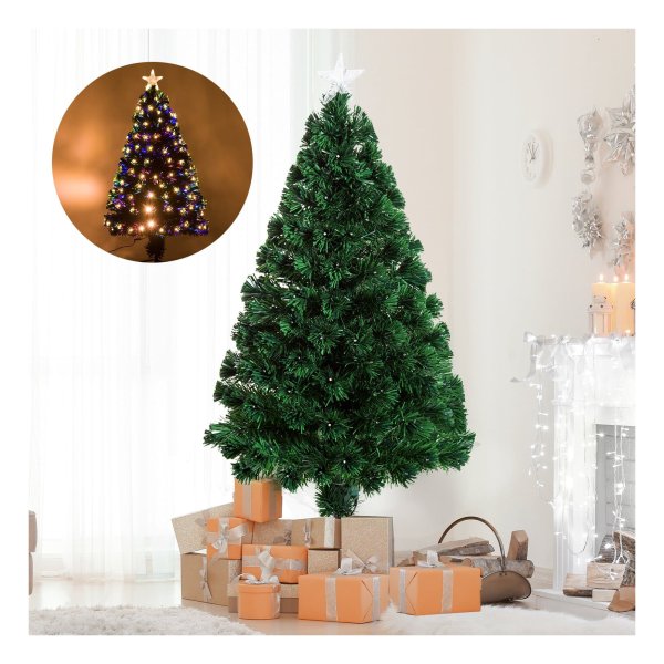 Kunstkerstboom – Sparkle - LED-verlichting – Vezels - Groen