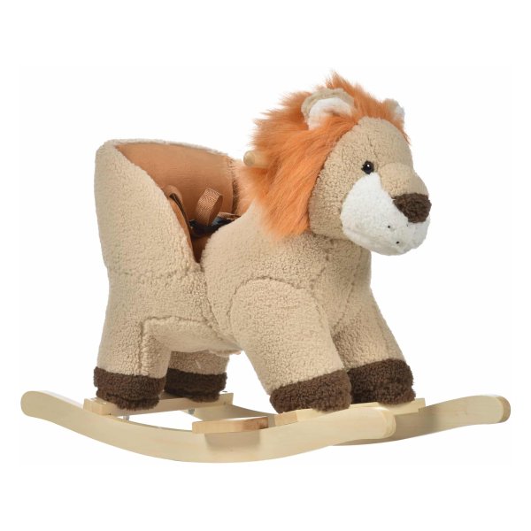 Hobbelpaard - ZAZA Home - Leeuw schommeldier - met gebrul - bruin