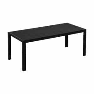 Tuintafel - LuxGarden - Aluminium - Polyholz - Zwart